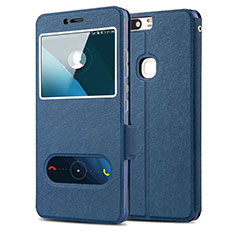 Coque Portefeuille Livre Cuir pour Huawei Honor V8 Bleu