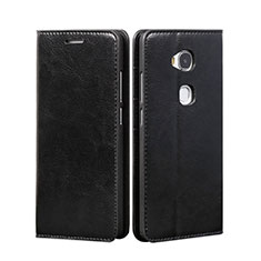 Coque Portefeuille Livre Cuir pour Huawei Honor X5 Noir