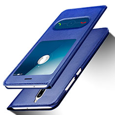 Coque Portefeuille Livre Cuir pour Huawei Nova 2i Bleu