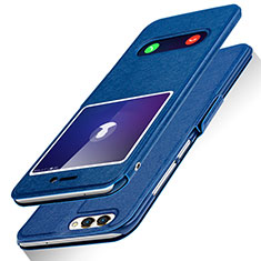 Coque Portefeuille Livre Cuir pour Huawei P Smart Bleu