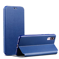 Coque Portefeuille Livre Cuir pour Huawei P20 Bleu