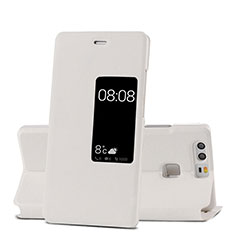 Coque Portefeuille Livre Cuir pour Huawei P9 Plus Blanc
