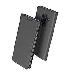 Coque Portefeuille Livre Cuir pour Samsung Galaxy A6 Plus (2018) Noir