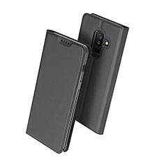 Coque Portefeuille Livre Cuir pour Samsung Galaxy A6 Plus Noir