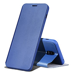 Coque Portefeuille Livre Cuir pour Samsung Galaxy C8 C710F Bleu