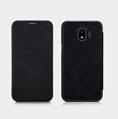 Coque Portefeuille Livre Cuir pour Samsung Galaxy J2 Pro (2018) J250F Noir