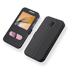 Coque Portefeuille Livre Cuir pour Samsung Galaxy J5 (2017) Duos J530F Noir