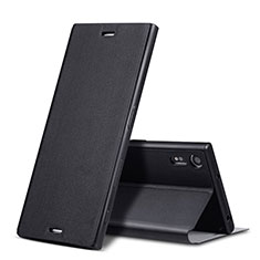 Coque Portefeuille Livre Cuir pour Sony Xperia XZ Noir