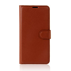 Coque Portefeuille Livre Cuir pour Wiko Wim Lite 4G Marron