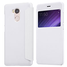 Coque Portefeuille Livre Cuir pour Xiaomi Redmi 4 Prime High Edition Blanc