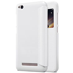 Coque Portefeuille Livre Cuir pour Xiaomi Redmi 4A Blanc