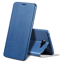 Coque Portefeuille Livre Cuir S01 pour Samsung Galaxy A9 Pro (2016) SM-A9100 Bleu