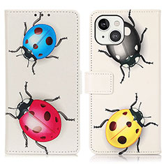 Coque Portefeuille Motif Fantaisie Livre Cuir Etui Clapet A07 pour Apple iPhone 13 Colorful