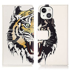 Coque Portefeuille Motif Fantaisie Livre Cuir Etui Clapet A07 pour Apple iPhone 14 Noir