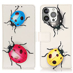 Coque Portefeuille Motif Fantaisie Livre Cuir Etui Clapet A07 pour Apple iPhone 14 Pro Colorful