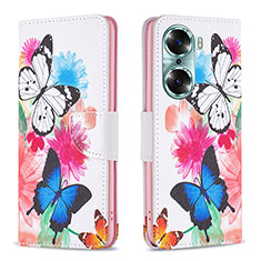 Coque Portefeuille Motif Fantaisie Livre Cuir Etui Clapet B01F pour Huawei Honor 60 5G Colorful