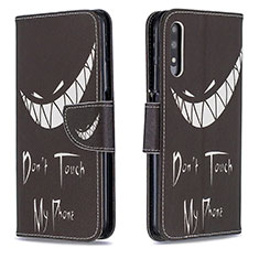 Coque Portefeuille Motif Fantaisie Livre Cuir Etui Clapet B01F pour Huawei Y9 Prime (2019) Noir