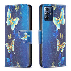 Coque Portefeuille Motif Fantaisie Livre Cuir Etui Clapet B01F pour Motorola Moto G Play (2023) Bleu