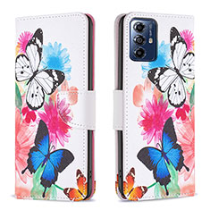 Coque Portefeuille Motif Fantaisie Livre Cuir Etui Clapet B01F pour Motorola Moto G Play (2023) Colorful