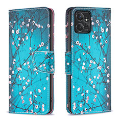 Coque Portefeuille Motif Fantaisie Livre Cuir Etui Clapet B01F pour Motorola Moto G Power 5G (2023) Cyan