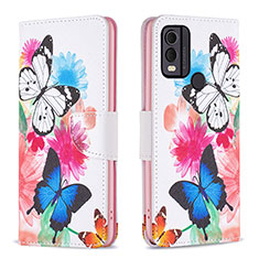 Coque Portefeuille Motif Fantaisie Livre Cuir Etui Clapet B01F pour Nokia C22 Colorful