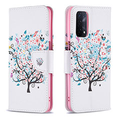 Coque Portefeuille Motif Fantaisie Livre Cuir Etui Clapet B01F pour OnePlus Nord N200 5G Blanc