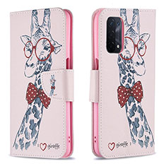 Coque Portefeuille Motif Fantaisie Livre Cuir Etui Clapet B01F pour OnePlus Nord N200 5G Rose