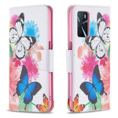 Coque Portefeuille Motif Fantaisie Livre Cuir Etui Clapet B01F pour Oppo A16 Colorful