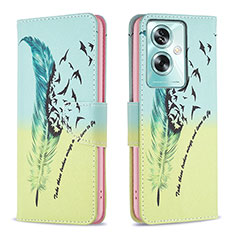 Coque Portefeuille Motif Fantaisie Livre Cuir Etui Clapet B01F pour Oppo A2 5G Pastel Vert