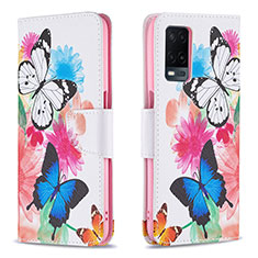 Coque Portefeuille Motif Fantaisie Livre Cuir Etui Clapet B01F pour Oppo A54 4G Colorful