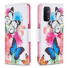 Coque Portefeuille Motif Fantaisie Livre Cuir Etui Clapet B01F pour Oppo A54 5G Colorful