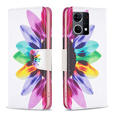 Coque Portefeuille Motif Fantaisie Livre Cuir Etui Clapet B01F pour Oppo F21 Pro 4G Mixte