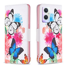 Coque Portefeuille Motif Fantaisie Livre Cuir Etui Clapet B01F pour Oppo F21s Pro 5G Colorful