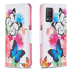 Coque Portefeuille Motif Fantaisie Livre Cuir Etui Clapet B01F pour Realme 8s 5G Colorful