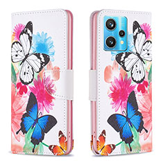 Coque Portefeuille Motif Fantaisie Livre Cuir Etui Clapet B01F pour Realme 9 4G Colorful