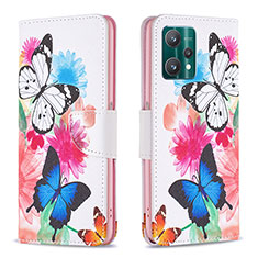 Coque Portefeuille Motif Fantaisie Livre Cuir Etui Clapet B01F pour Realme 9 5G Colorful