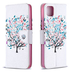 Coque Portefeuille Motif Fantaisie Livre Cuir Etui Clapet B01F pour Realme C11 (2021) Blanc