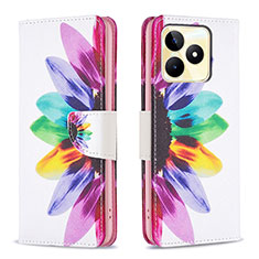 Coque Portefeuille Motif Fantaisie Livre Cuir Etui Clapet B01F pour Realme C51 Mixte