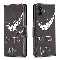 Coque Portefeuille Motif Fantaisie Livre Cuir Etui Clapet B01F pour Samsung Galaxy A04 4G Noir