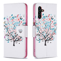 Coque Portefeuille Motif Fantaisie Livre Cuir Etui Clapet B01F pour Samsung Galaxy A13 5G Blanc