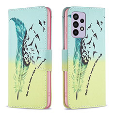 Coque Portefeuille Motif Fantaisie Livre Cuir Etui Clapet B01F pour Samsung Galaxy A33 5G Pastel Vert