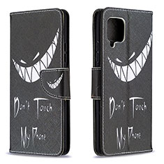 Coque Portefeuille Motif Fantaisie Livre Cuir Etui Clapet B01F pour Samsung Galaxy A42 5G Noir