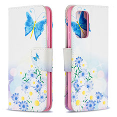 Coque Portefeuille Motif Fantaisie Livre Cuir Etui Clapet B01F pour Samsung Galaxy A52 4G Bleu