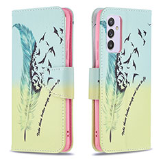 Coque Portefeuille Motif Fantaisie Livre Cuir Etui Clapet B01F pour Samsung Galaxy A54 5G Pastel Vert