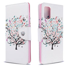 Coque Portefeuille Motif Fantaisie Livre Cuir Etui Clapet B01F pour Samsung Galaxy A71 5G Blanc