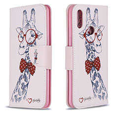 Coque Portefeuille Motif Fantaisie Livre Cuir Etui Clapet B01F pour Samsung Galaxy M01s Rose