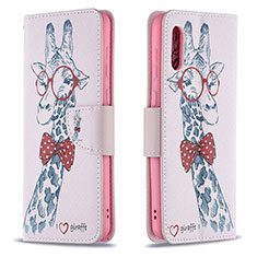 Coque Portefeuille Motif Fantaisie Livre Cuir Etui Clapet B01F pour Samsung Galaxy M02 Rose