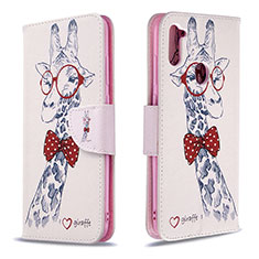 Coque Portefeuille Motif Fantaisie Livre Cuir Etui Clapet B01F pour Samsung Galaxy M11 Rose