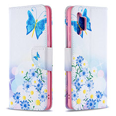 Coque Portefeuille Motif Fantaisie Livre Cuir Etui Clapet B01F pour Samsung Galaxy M32 5G Bleu