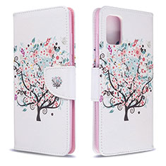 Coque Portefeuille Motif Fantaisie Livre Cuir Etui Clapet B01F pour Samsung Galaxy M40S Blanc